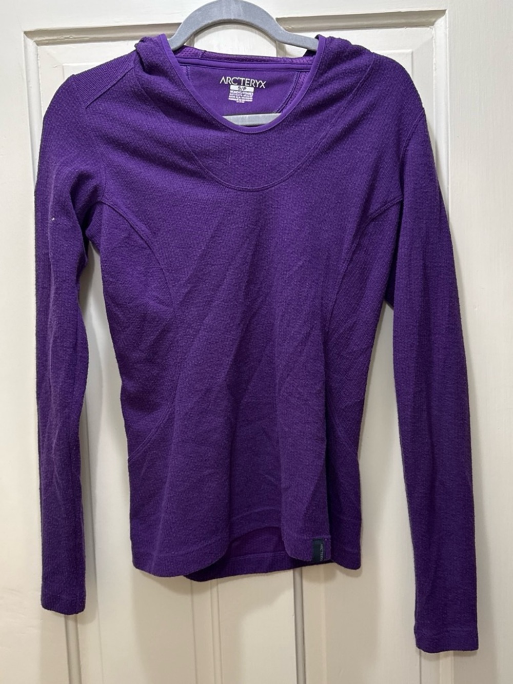 Arc'teryx Women's Purple Hooded Long-Sleeve Top